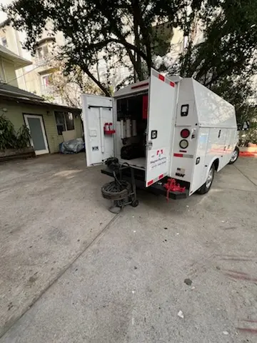 Magnet Plumbing service vehicle on-site for Water Heater Repair in Whisperren Oaks